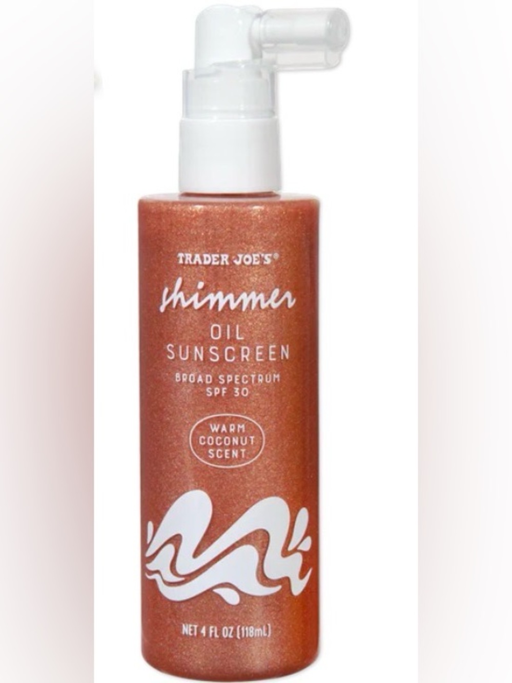 Trader Joe's Shimmer Oil Sunscreen SPF 30 — Warm Coconut (Bronze)